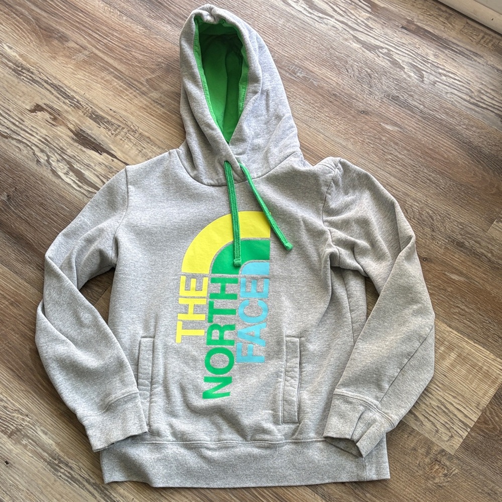 The North Face Green and Gray Hoodie